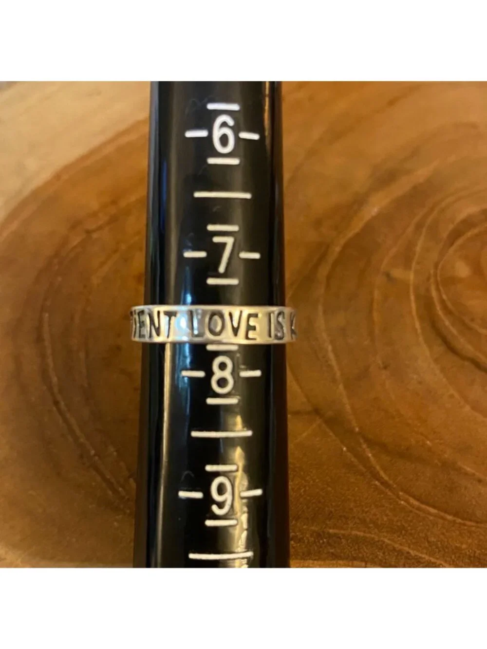 RETIRED James Avery “Love Is Patient, Love Is Kind” Ring, Size 7.5, Sterling Sil